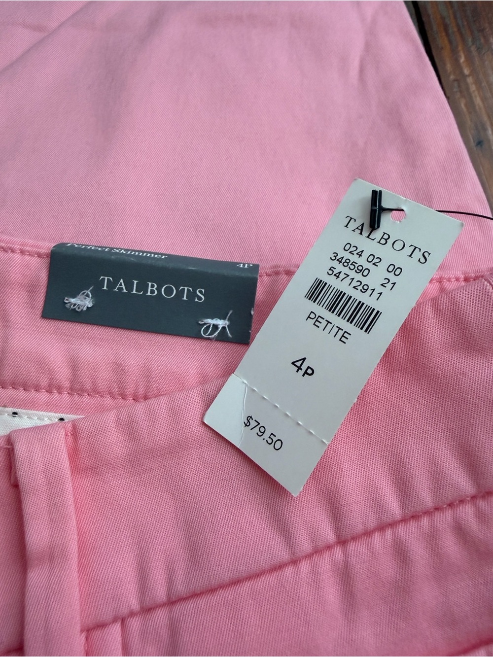 Talbots Pink Perfect Skimmer Slim-Leg Pants - Picture 3 of 6